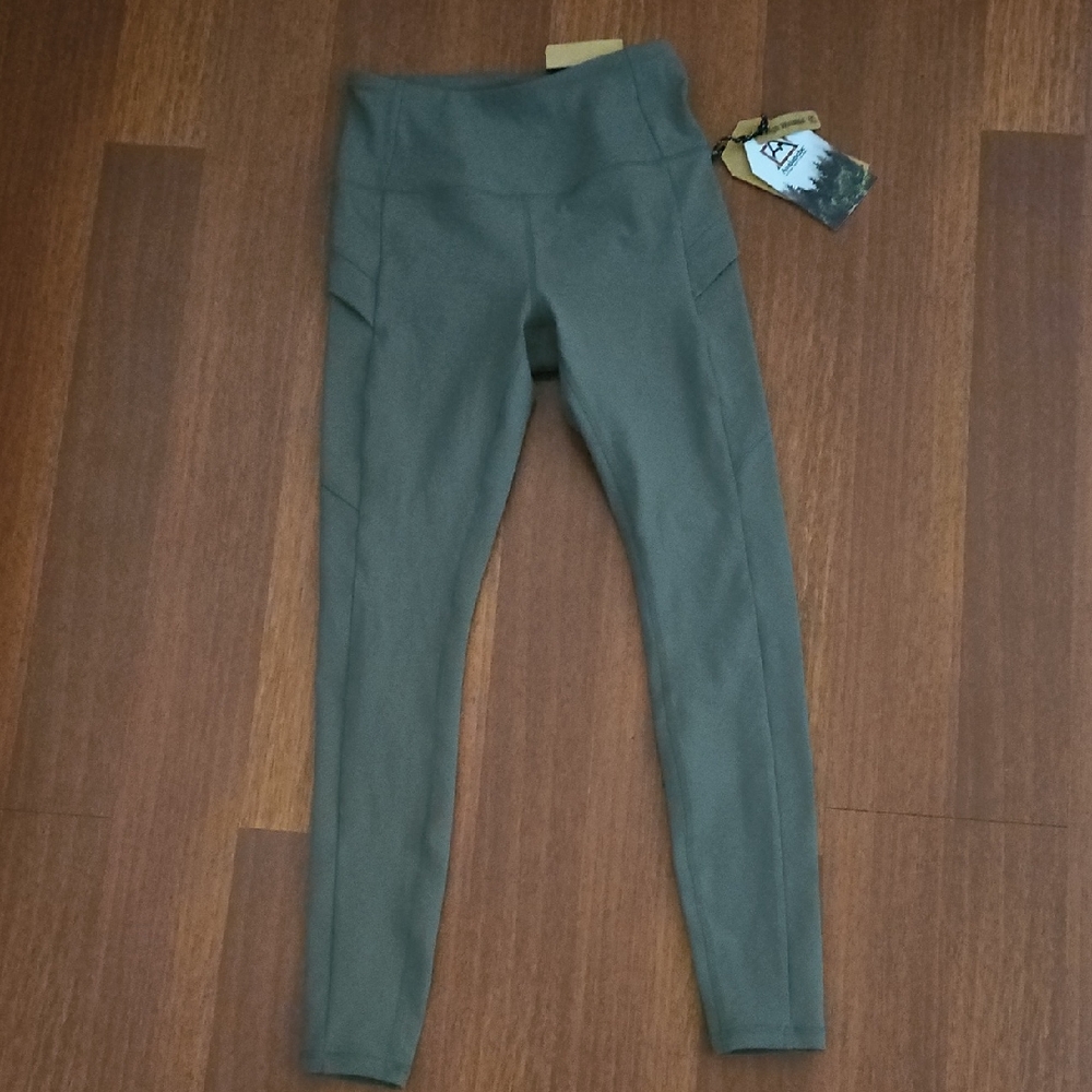 AVALANCHE Compression Crago Leggings In Spruce Green, XS, Hiking